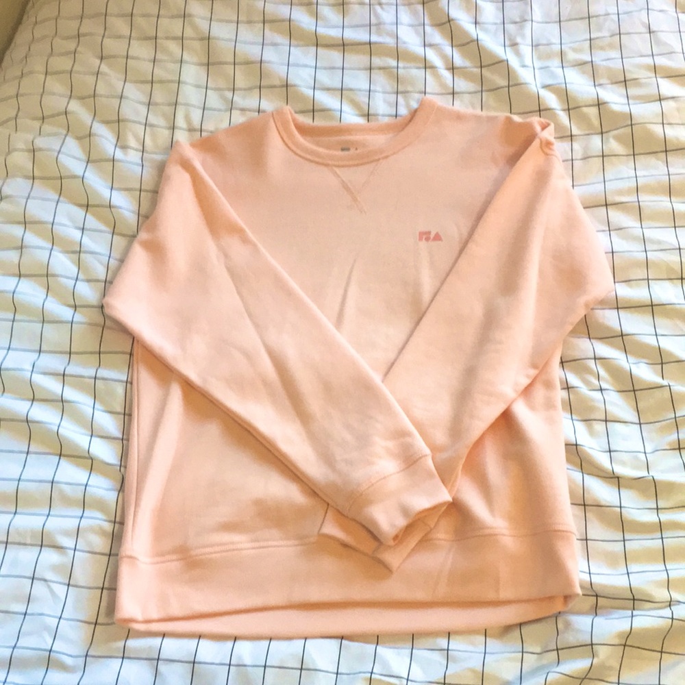 Free Assembly blue and pink crewneck sweatshirt